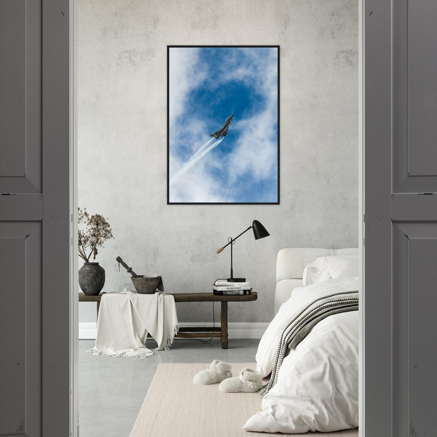 Italian Air Force Eurofighter Jet Print – High-Quality Framed Aviation Poster