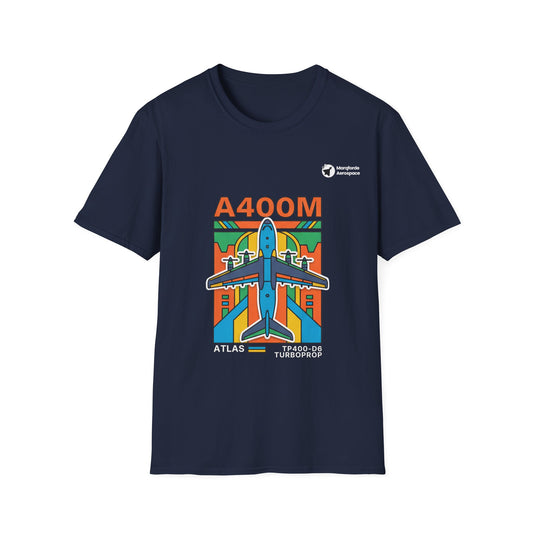 Atlas Ascent aviation graphic on a navy unisex t-shirt