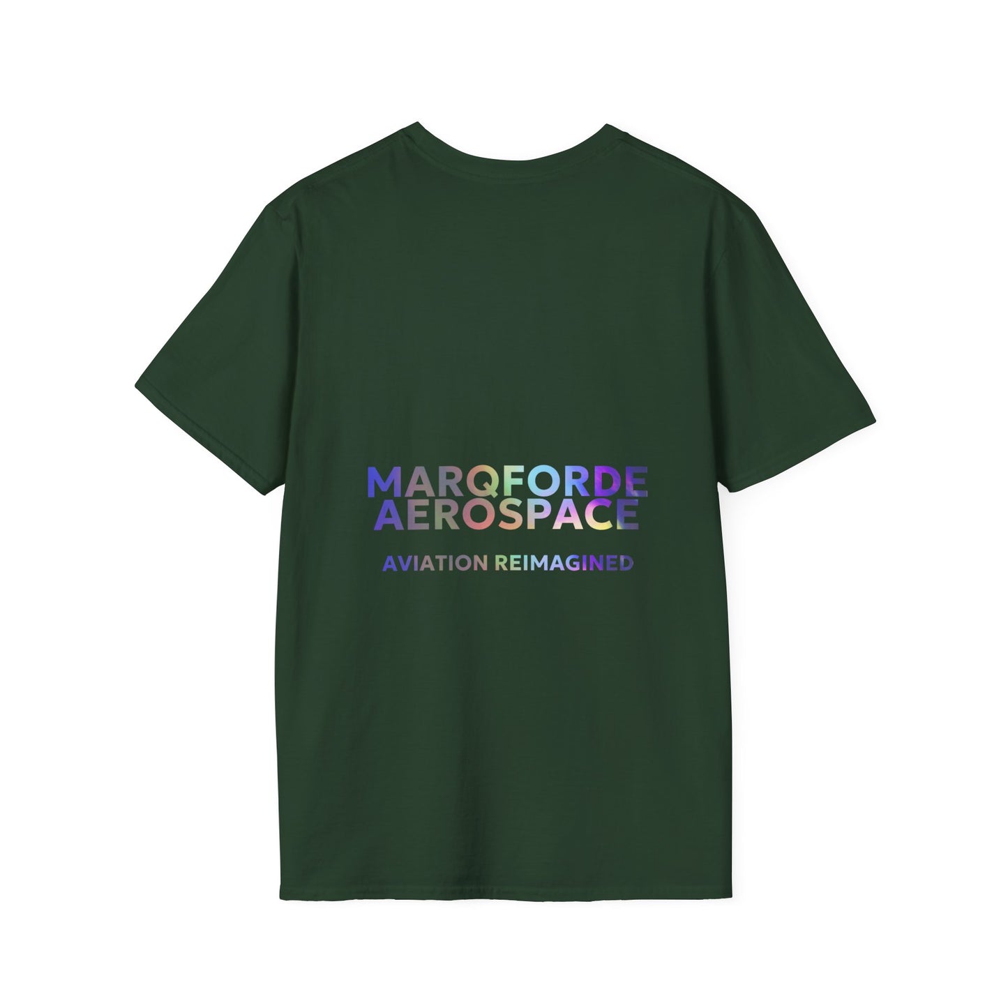 Aviation Enthusiast T-Shirt – Live Love Aviation Design in Forest Green Colour with Holographic Colour Text Design