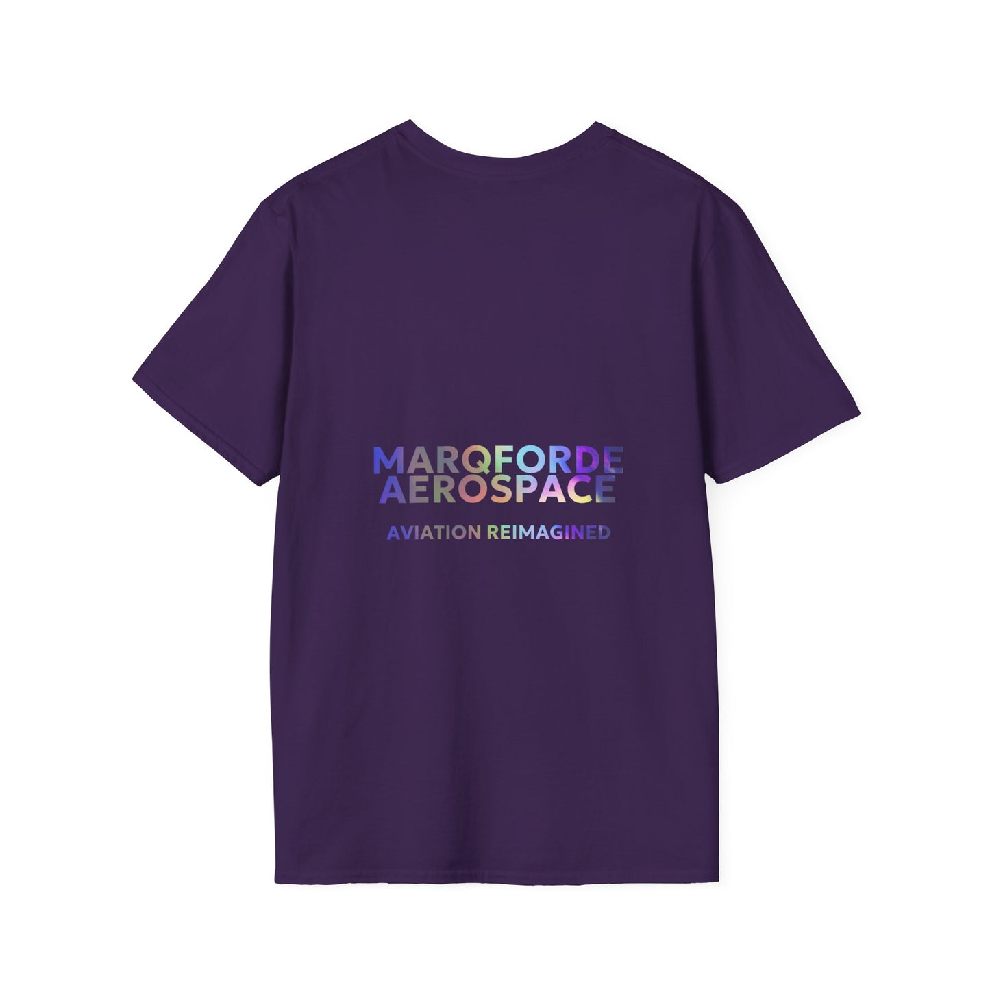 Aviation Enthusiast T-Shirt – Live Love Aviation Design in Purple Colour with Holographic Colour Text Design