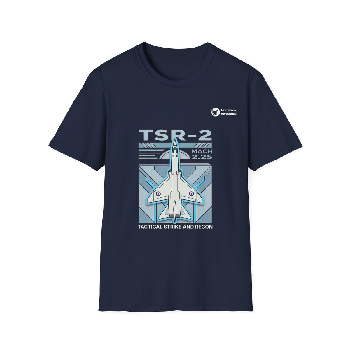 Tactical Tribute aviation graphic on a navy unisex t-shirt