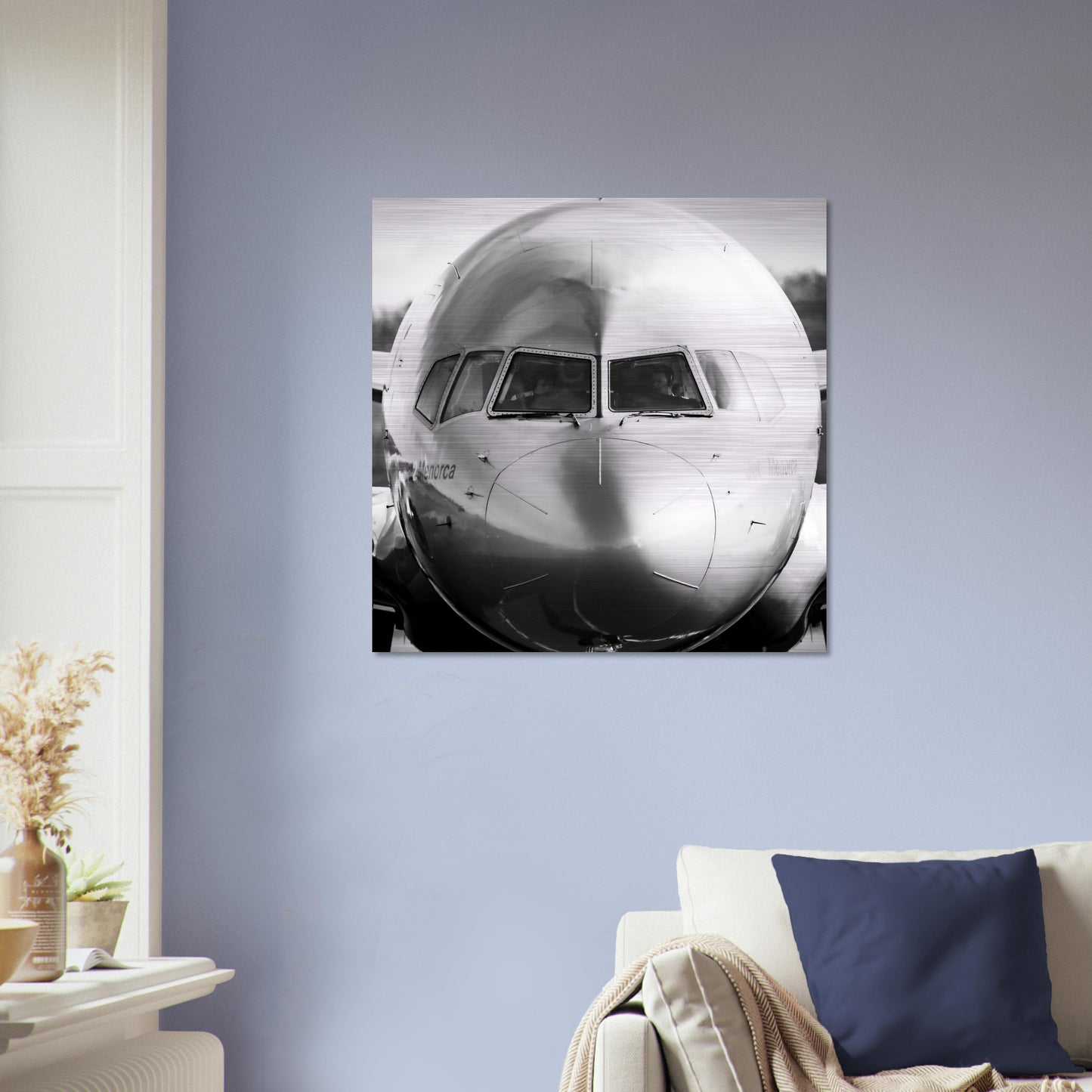 Detailed Jet2 Boeing 757 Aircraft Print on Premium Brushed Aluminum