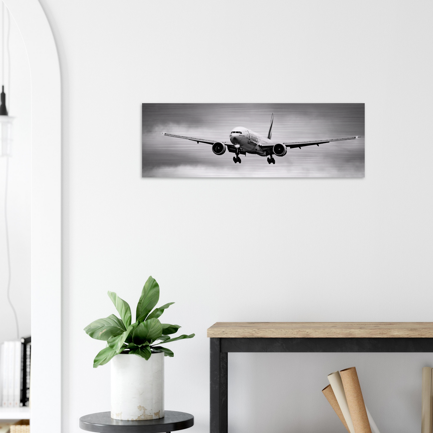Emirates Boeing 777-300ER Brushed Aluminium Print – A Must-Have for Collectors