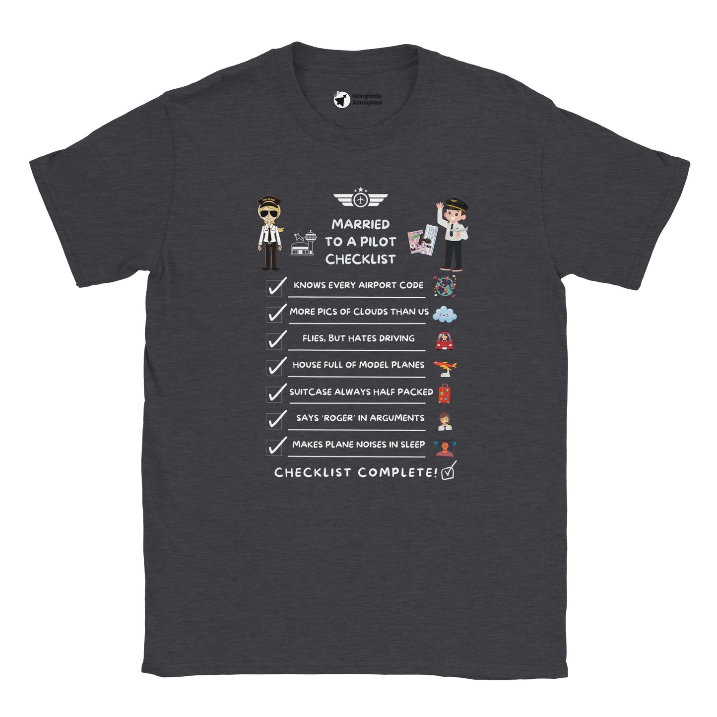 Lightweight & Comfortable Married to a Pilot Shirt – Ideal for Aviation Fans