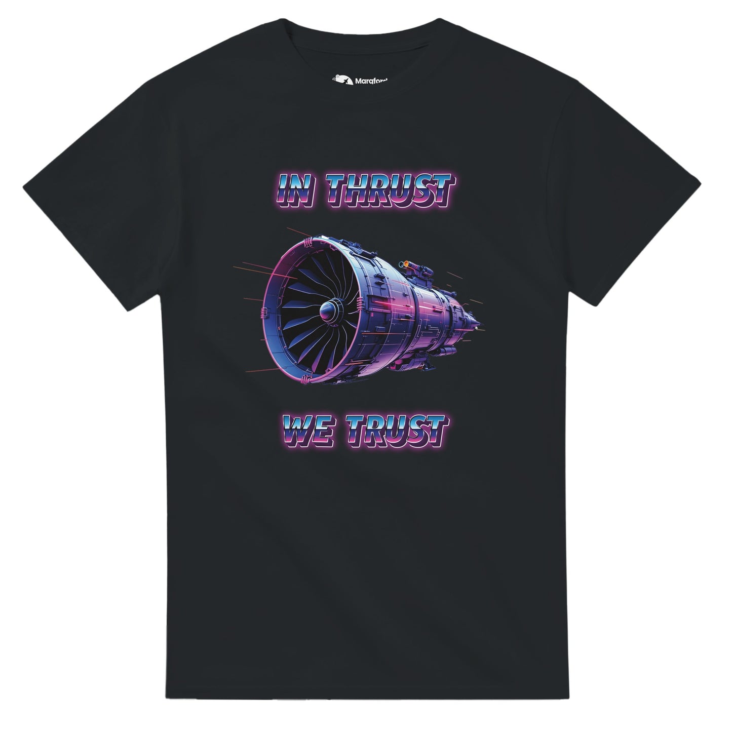 Casual Aviation-Themed T-Shirt – In Thrust We Trust Edition