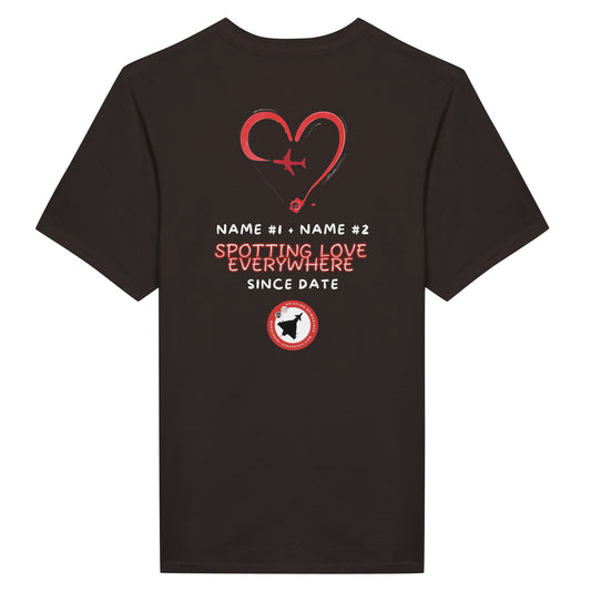 Close-Up of Married to a Planespotter Checklist T-Shirt – Bold Graphic Print