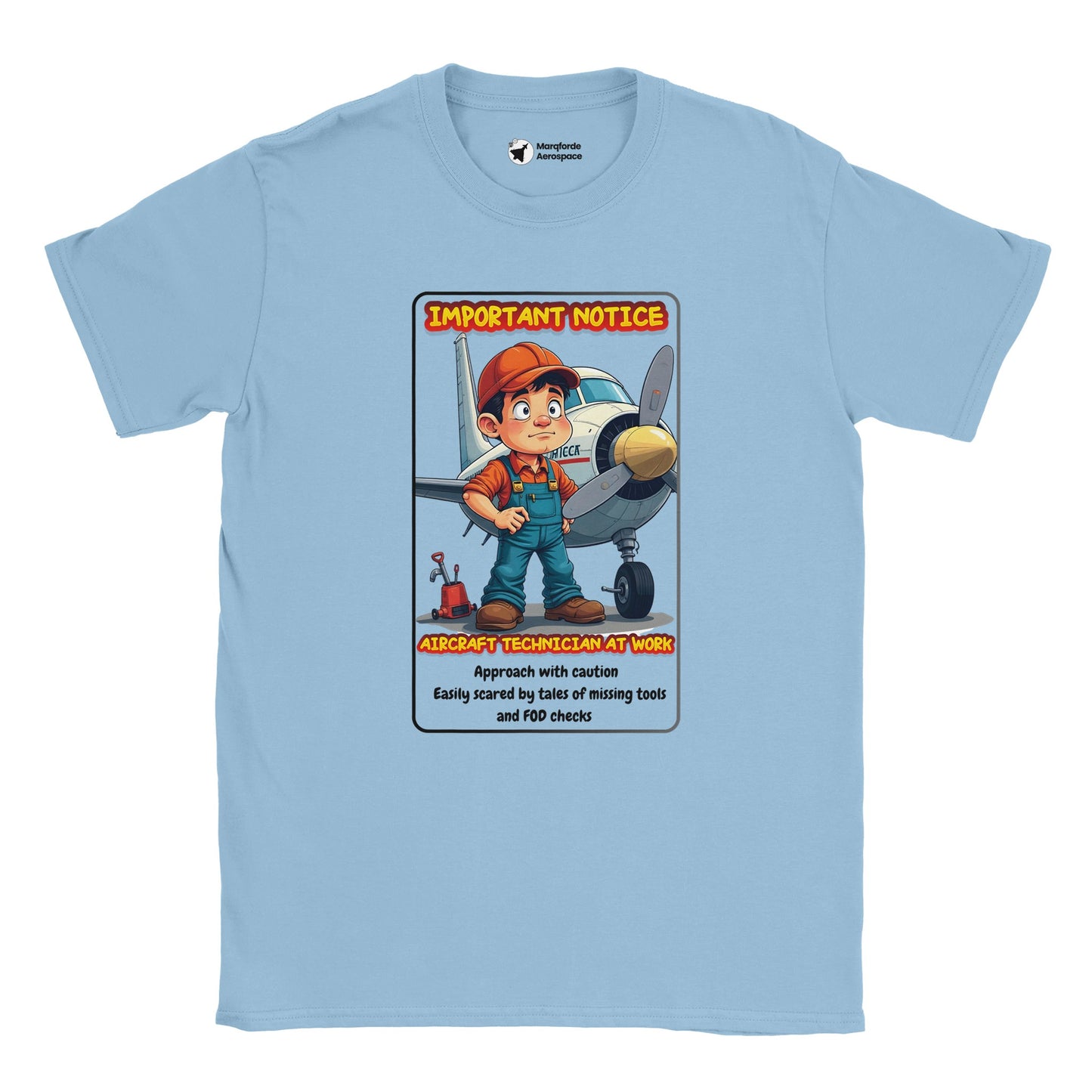 Aviation Enthusiast T-Shirt – Aircraft Technician at Work Edition