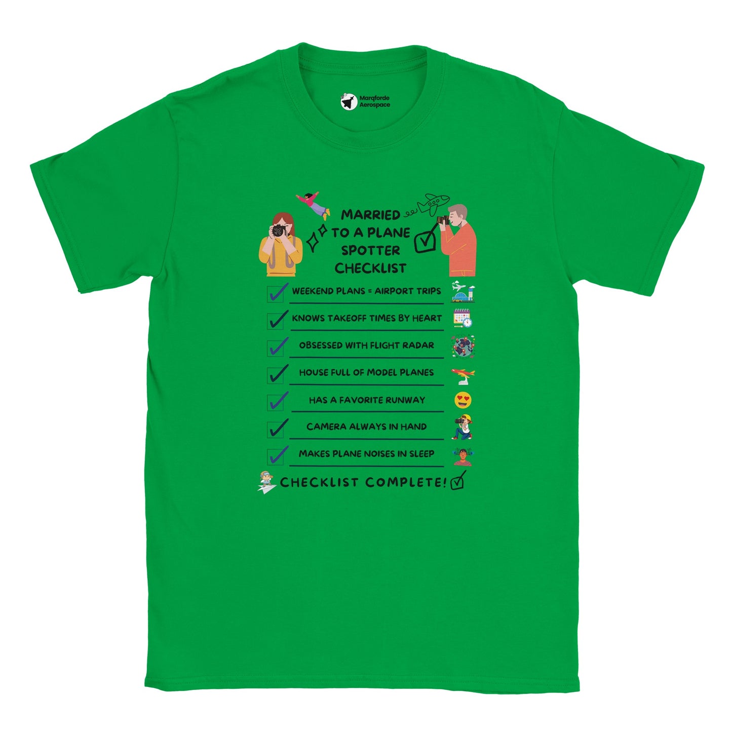 Unisex Married to a Planespotter T-Shirt – Perfect for Aviation Enthusiasts