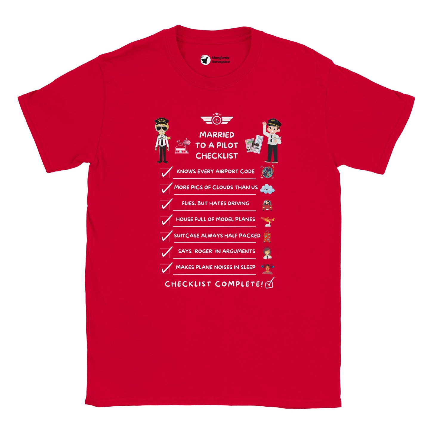 Aviation Lifestyle T-Shirt – Married to a Pilot Humor Design