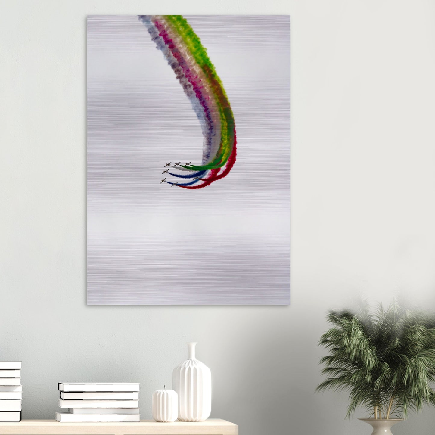 UAE Al-Fursan Formation Descent Brushed Aluminum Print – Aviation Art