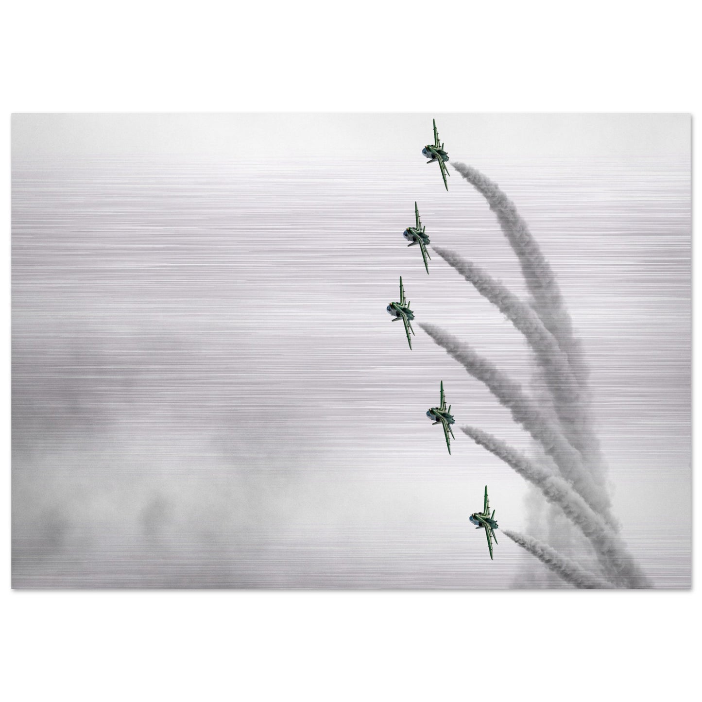 Royal Saudi Hawks Brushed Aluminum Print – Premium Aviation Wall Art