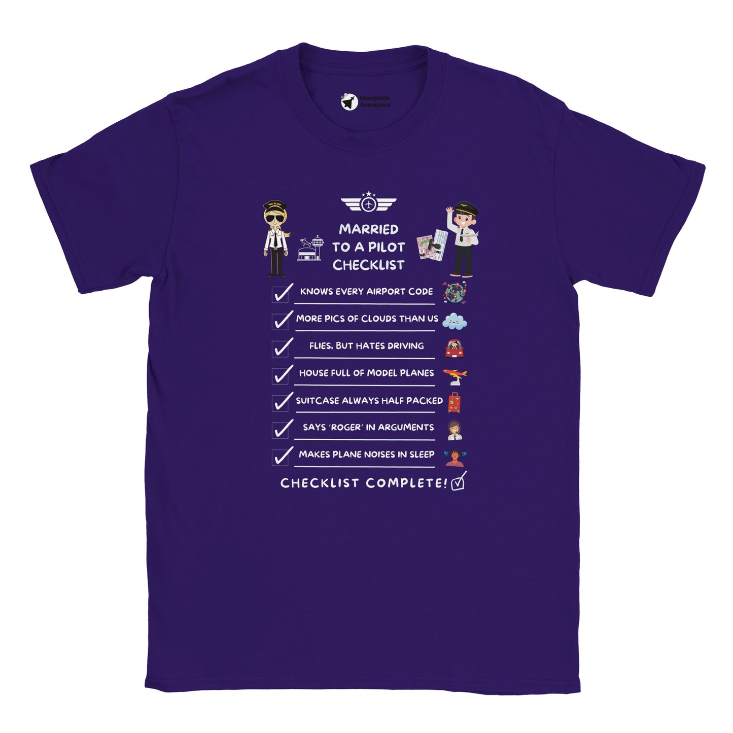 Unisex Married to a Pilot T-Shirt – Perfect for Aviation Enthusiasts
