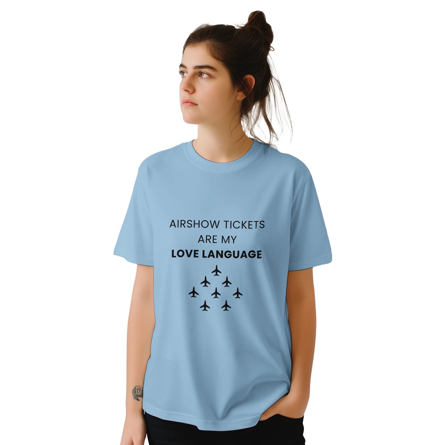 Aviation-Themed T-Shirt – Airshow Tickets Are My Love Language Design