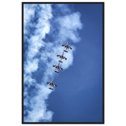 Close-Up of Frecce Tricolori Inverted Quattro Aerei Print – High-Quality Framed Artwork