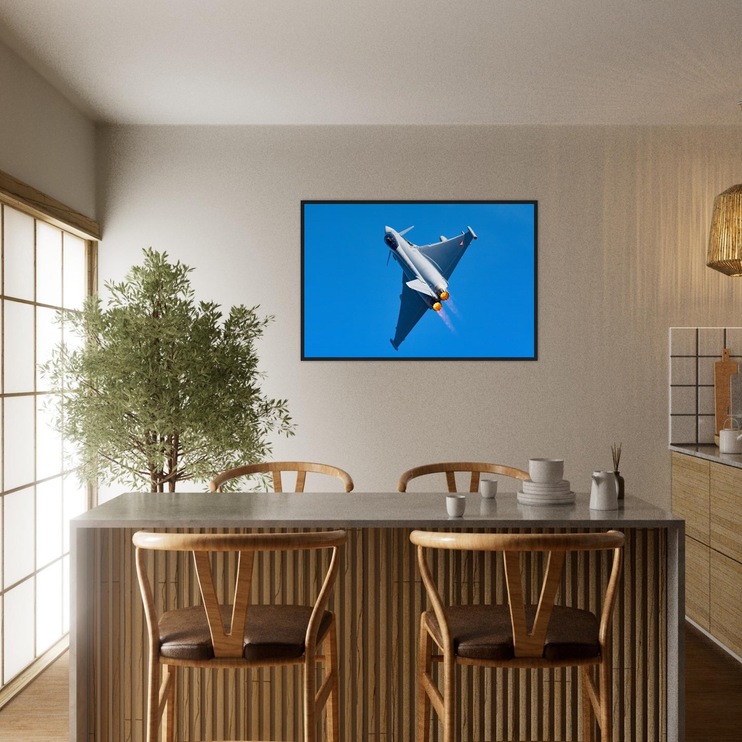 Austrian Eurofighter Typhoon Maneuver Print – High-Quality Aviation Decor