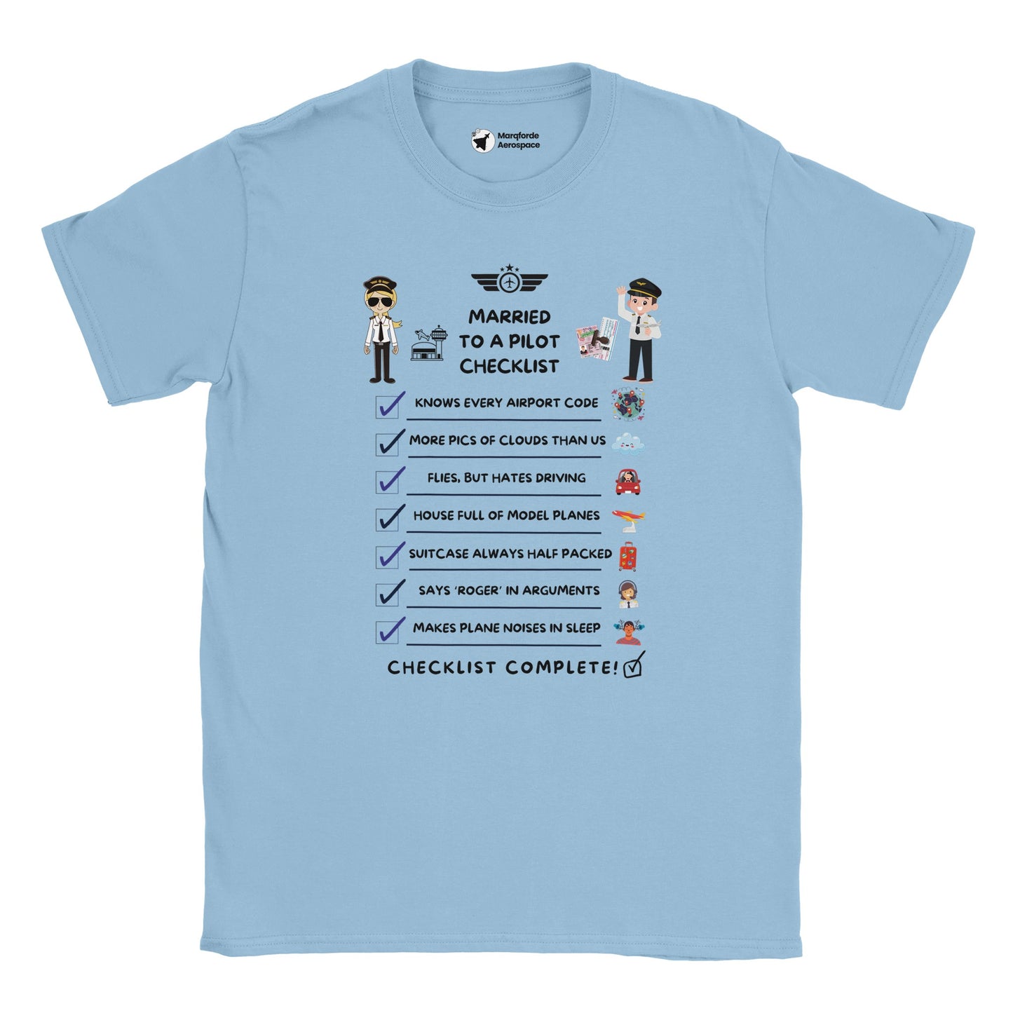 Unisex Married to a Pilot T-Shirt – Perfect for Aviation Spouses