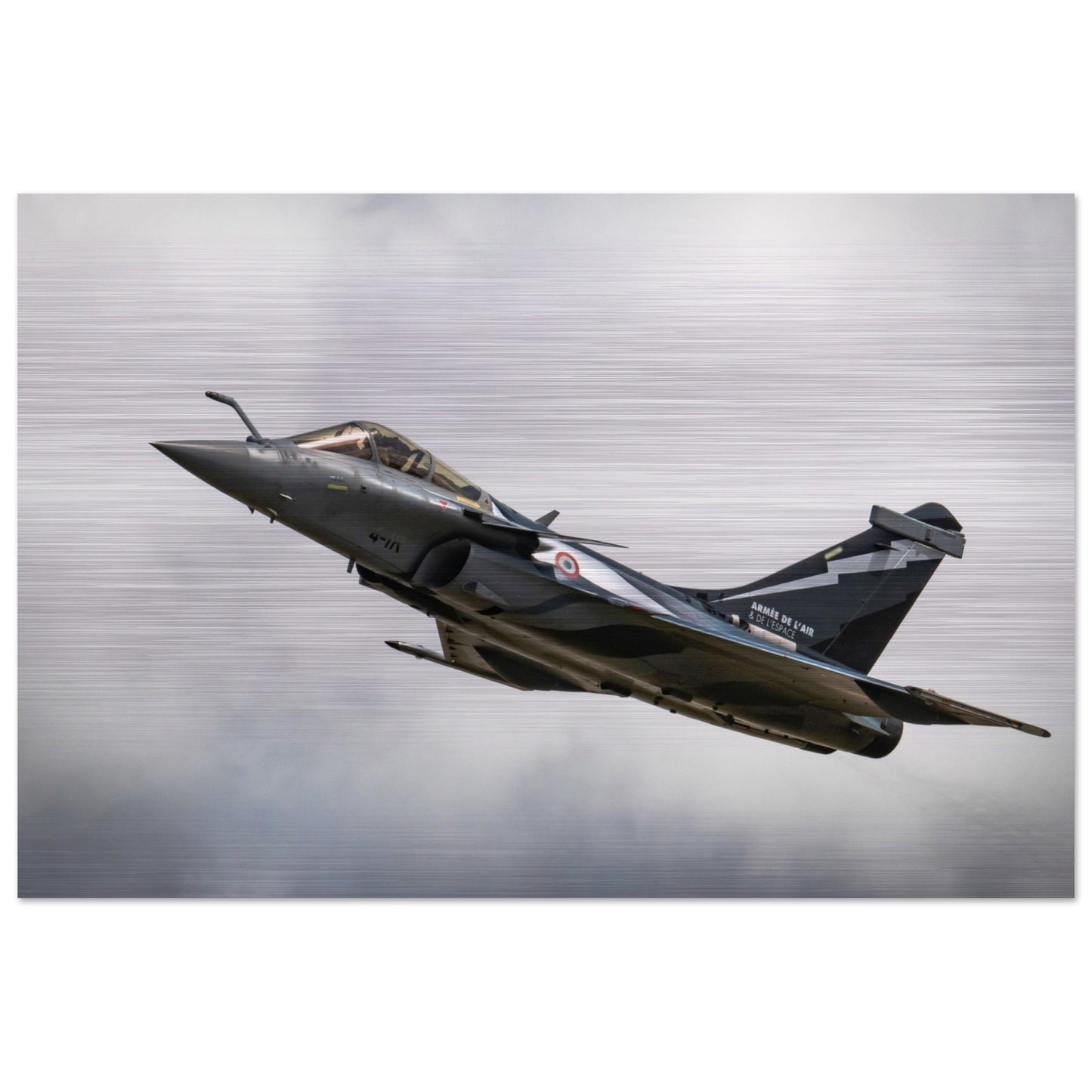 Premium Dassault Rafale Brushed Aluminium Art for Aviation Lovers
