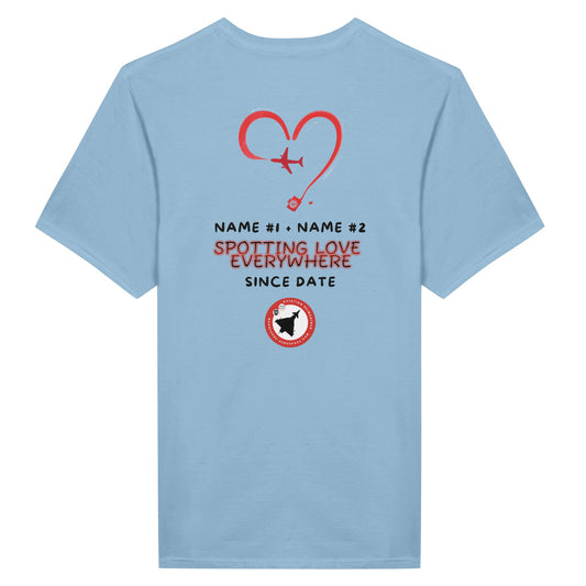 Close-Up of Married to a Planespotter Checklist T-Shirt – Bold Graphic Print