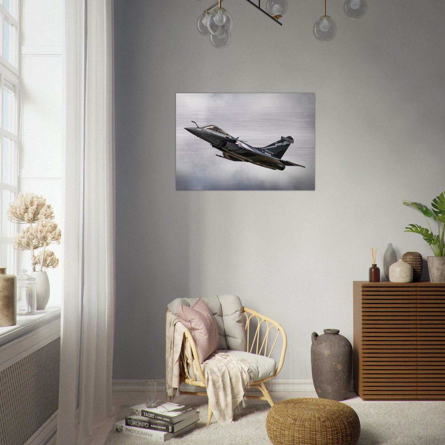 Dassault Rafale Brushed Aluminium Print – Perfect for Aviation Enthusiasts