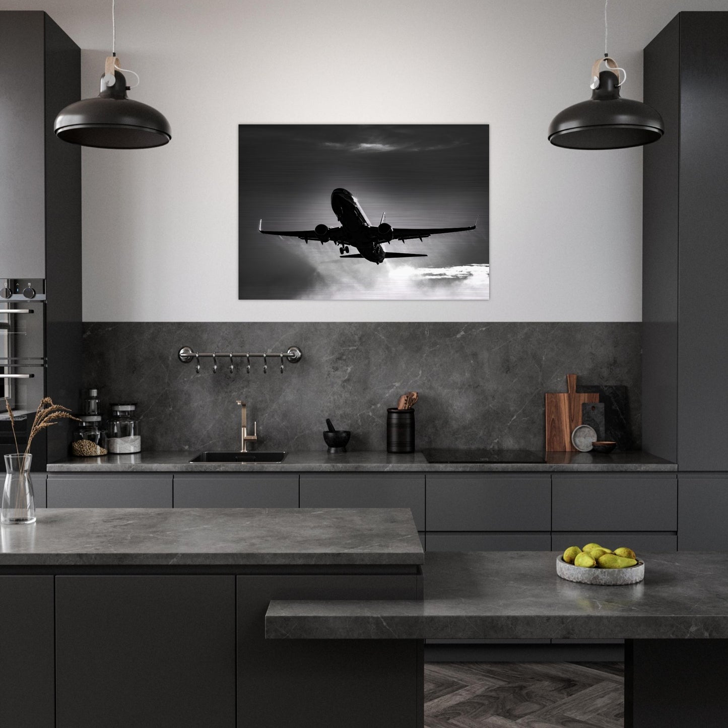 Detailed Aviation Art Print of Jet2 Boeing 737 on Brushed Aluminium