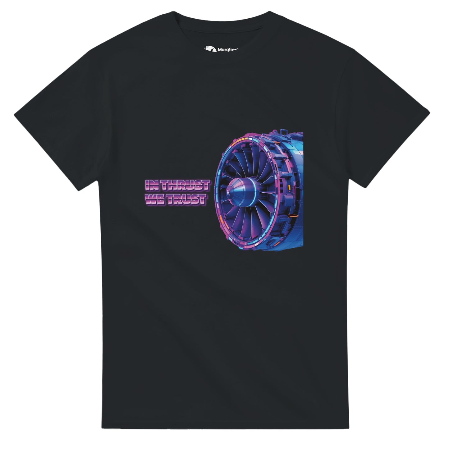 In Thrust We Trust Retro T-Shirt – Cool & Casual for AvGeeks & Pilots