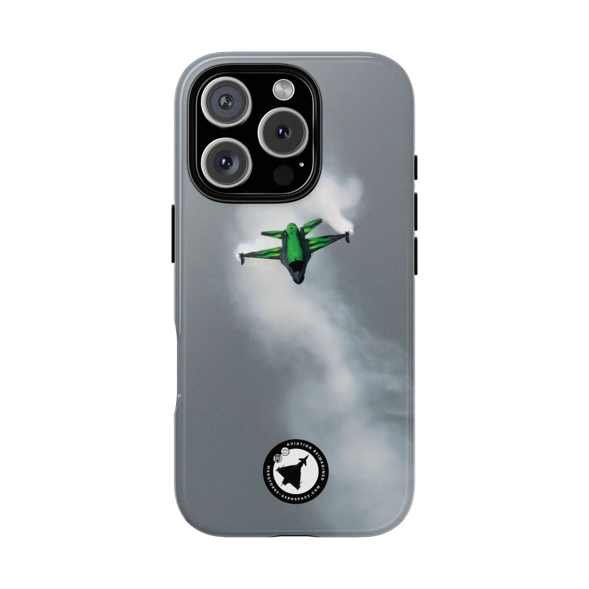 Belgian F-16 Dream Viper head-on in vapour cloud aviation photo iPhone tough phone case – view 35