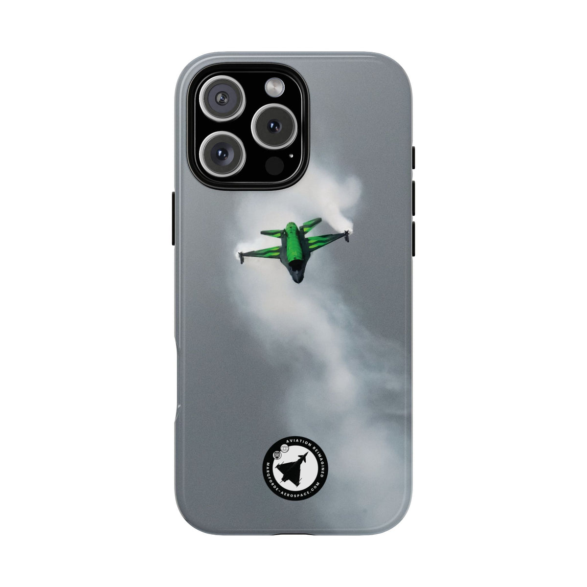 Belgian F-16 Dream Viper head-on in vapour cloud aviation photo iPhone tough phone case – view 36