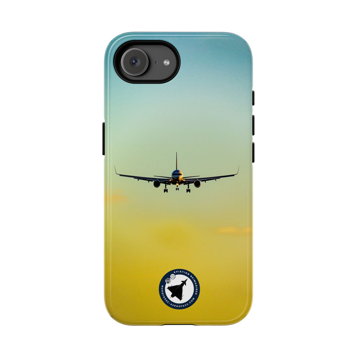 United Airlines Boeing 757 head-on on final approach aviation photo iPhone tough phone case – view 70
