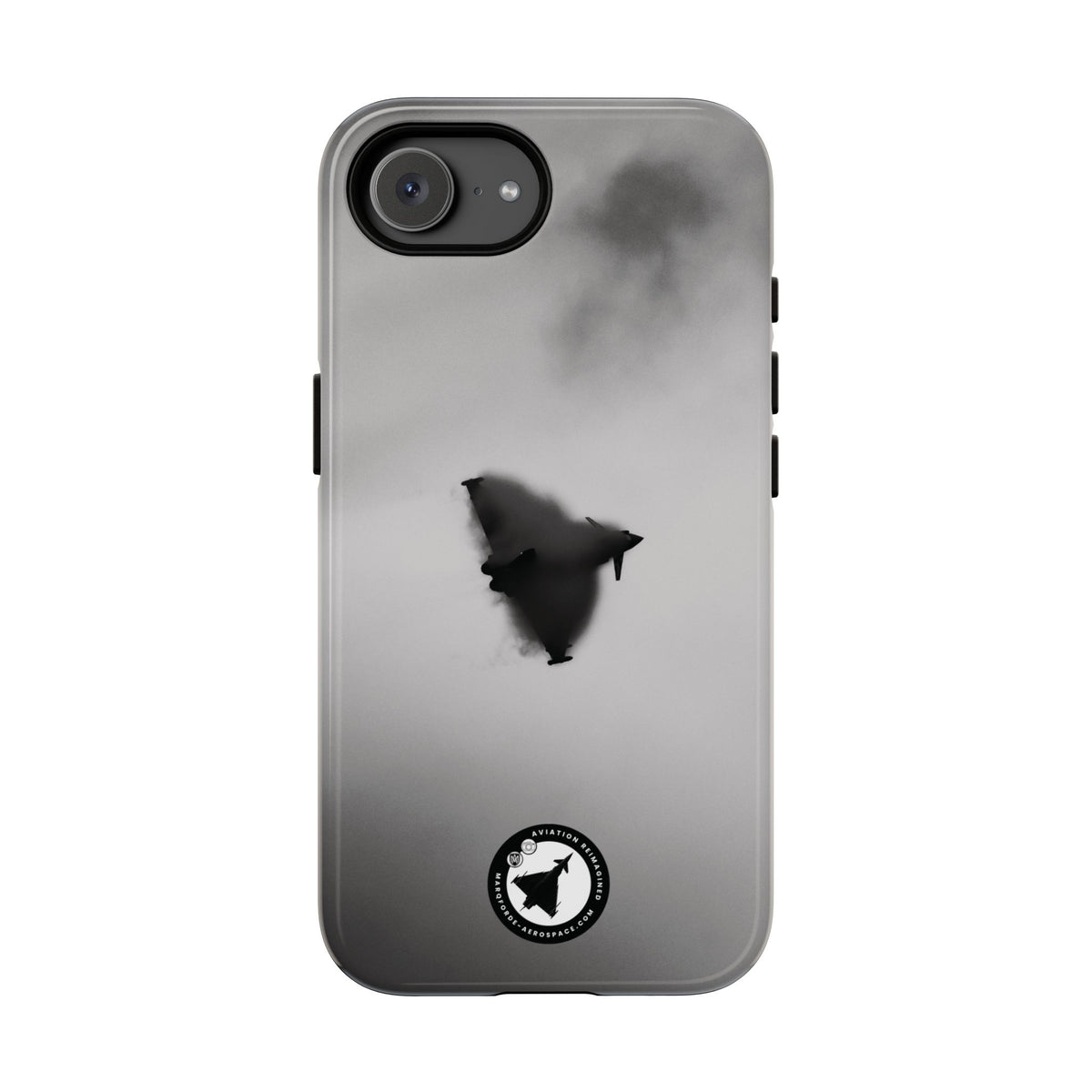 RAF Typhoon almost hidden in a cloud of vapour aviation photo iPhone tough phone case – view 42