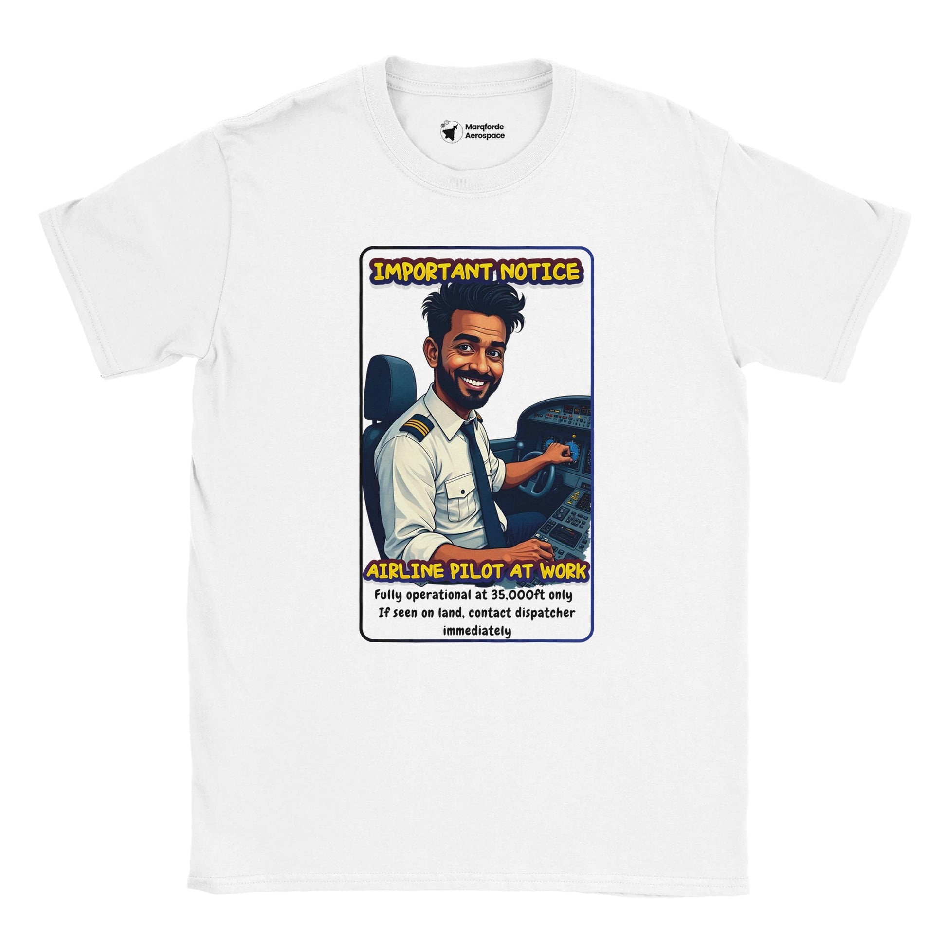 Men’s Aviation-Themed T-Shirt – Airline Pilot at Work Collection