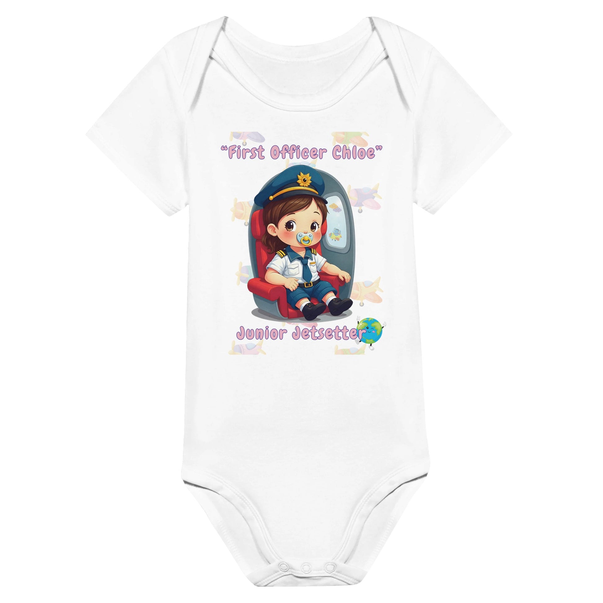 Toddler Aviation Outfit – Junior Jetsetter for Baby Girls