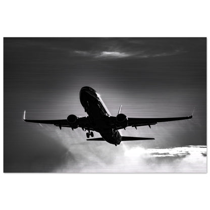 Brushed Aluminium Print of Jet2 Boeing 737 – Stunning Departure Scene