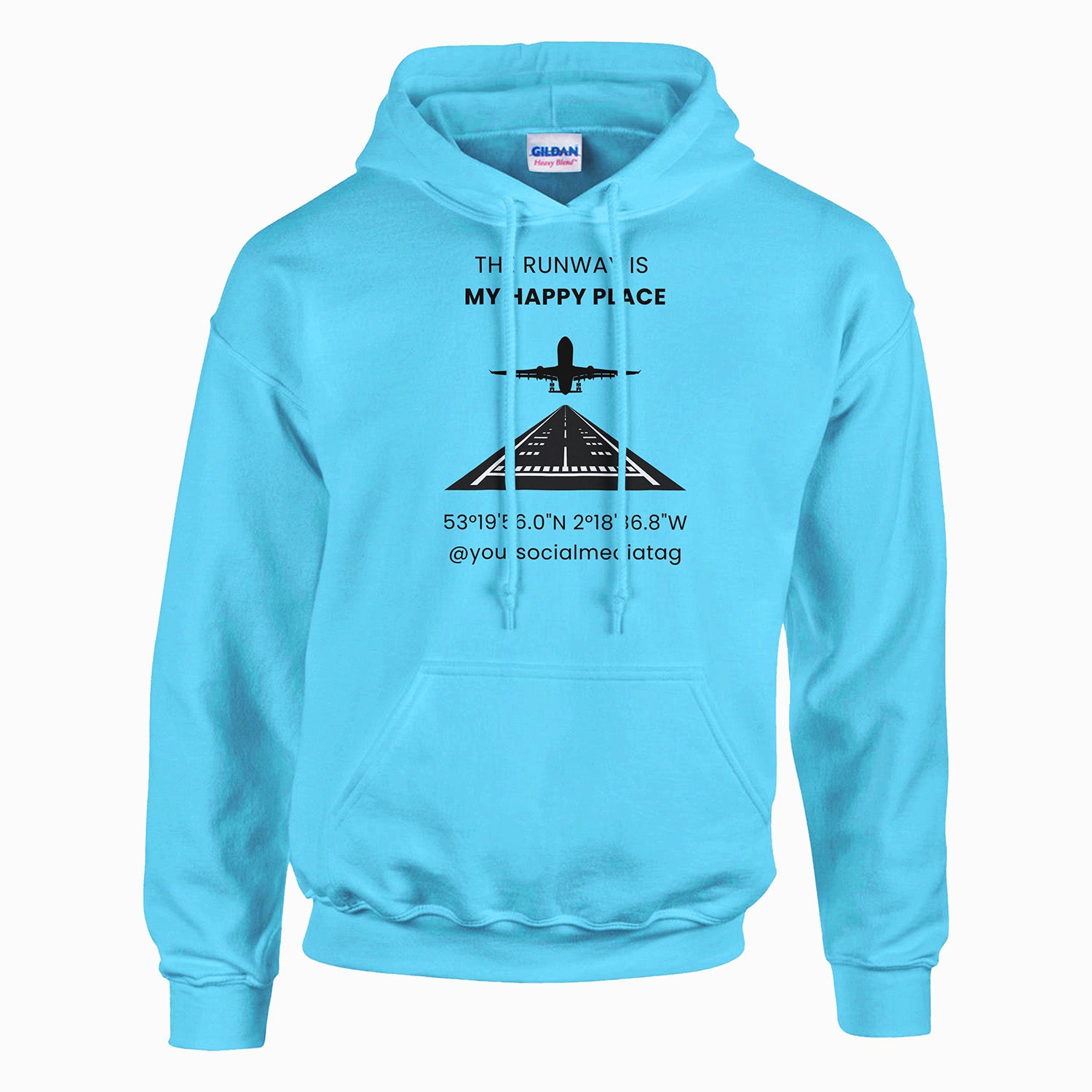 Lightweight & Comfortable Aviation Tee – The Runway Is My Happy Place