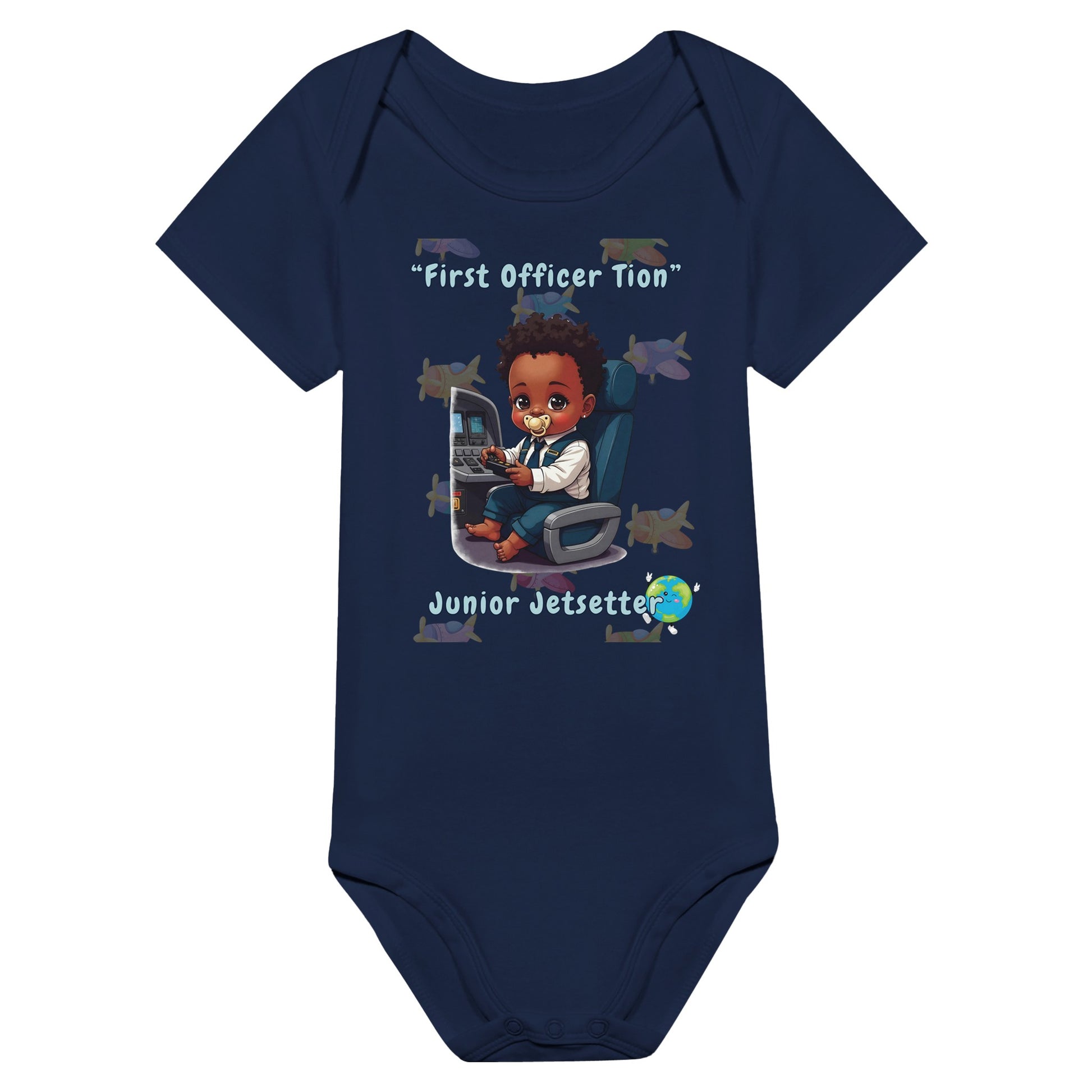 Gift for Baby Aviators – Junior Jetsetter Bodysuit for Newborns