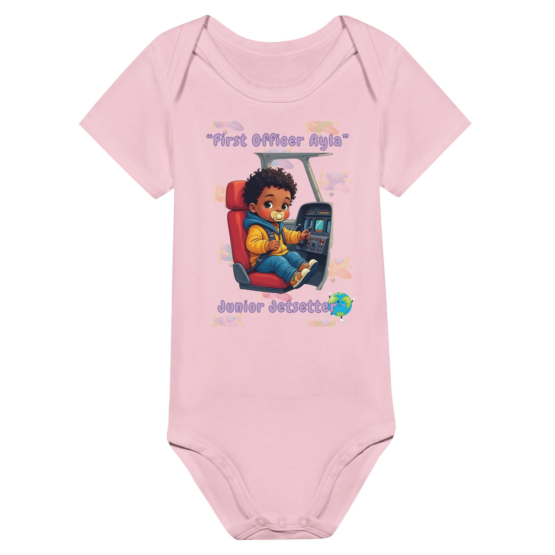 Unique Baby Outfit for Future Aviators – Junior Jetsetter Girls' Bodysuit