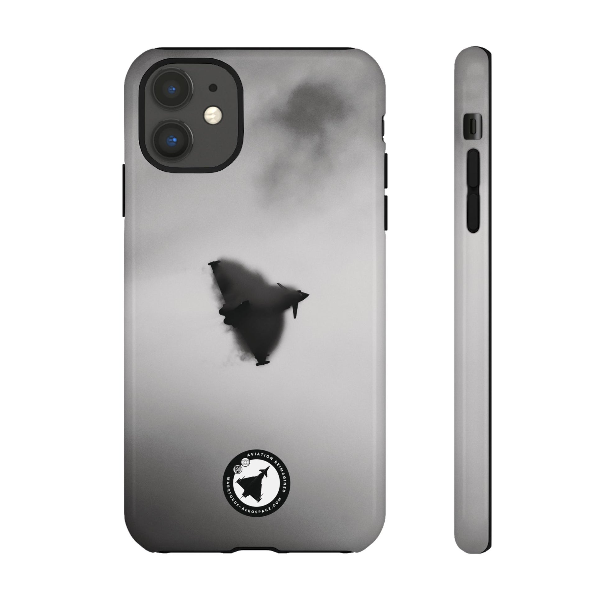 Black & White RAF Eurofighter Typhoon Jet iPhone Case