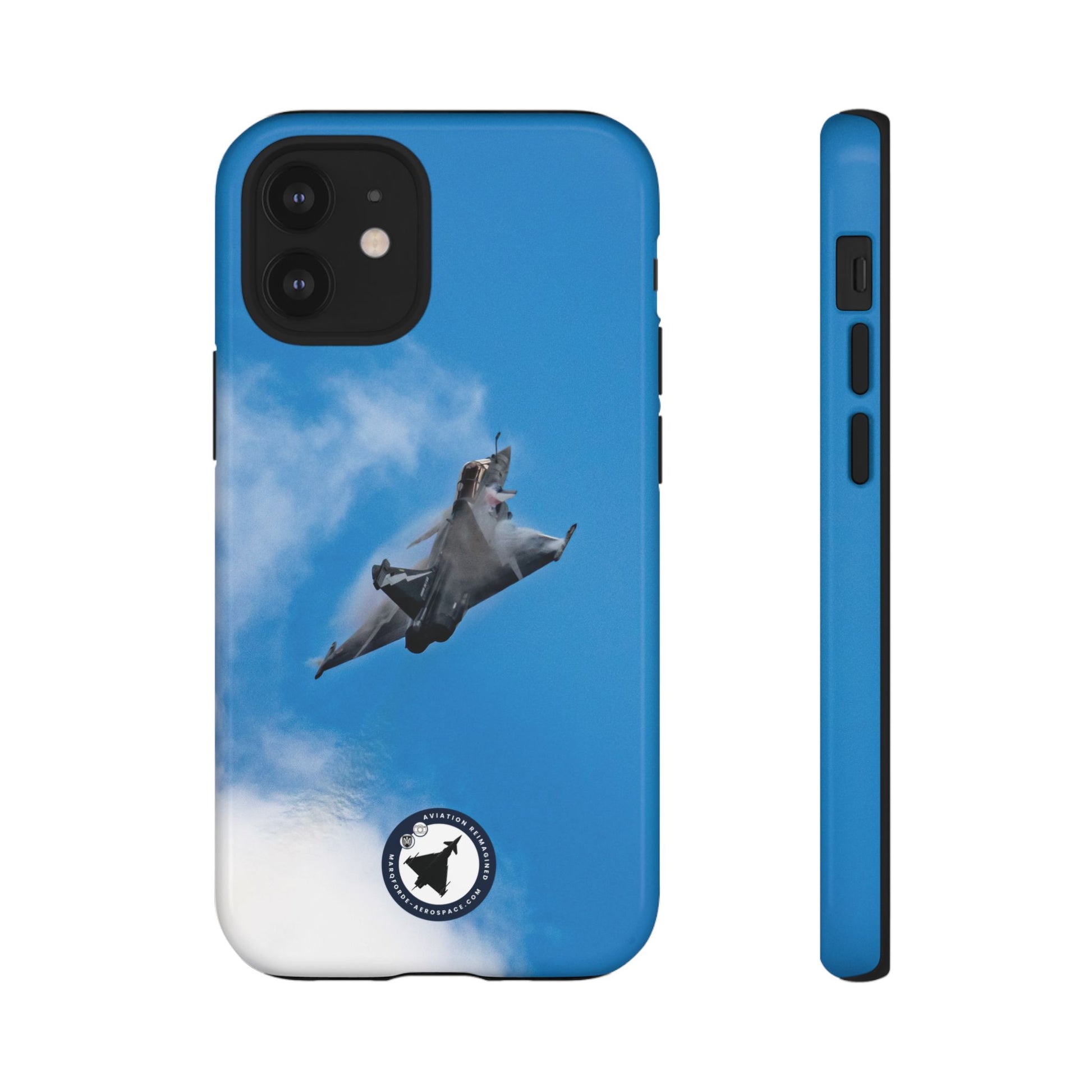Premium Aviation iPhone Case with Dassault Rafale Jet Artwork