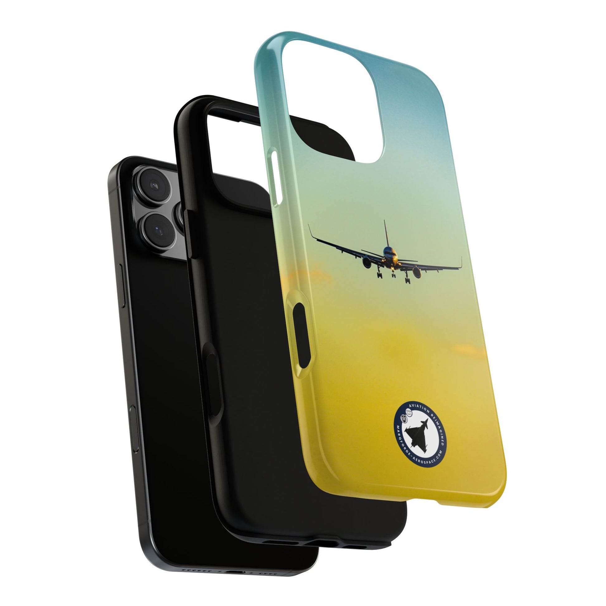 United Airlines Boeing 757 Reflecting Sunset Glow – Printed on iPhone Cover