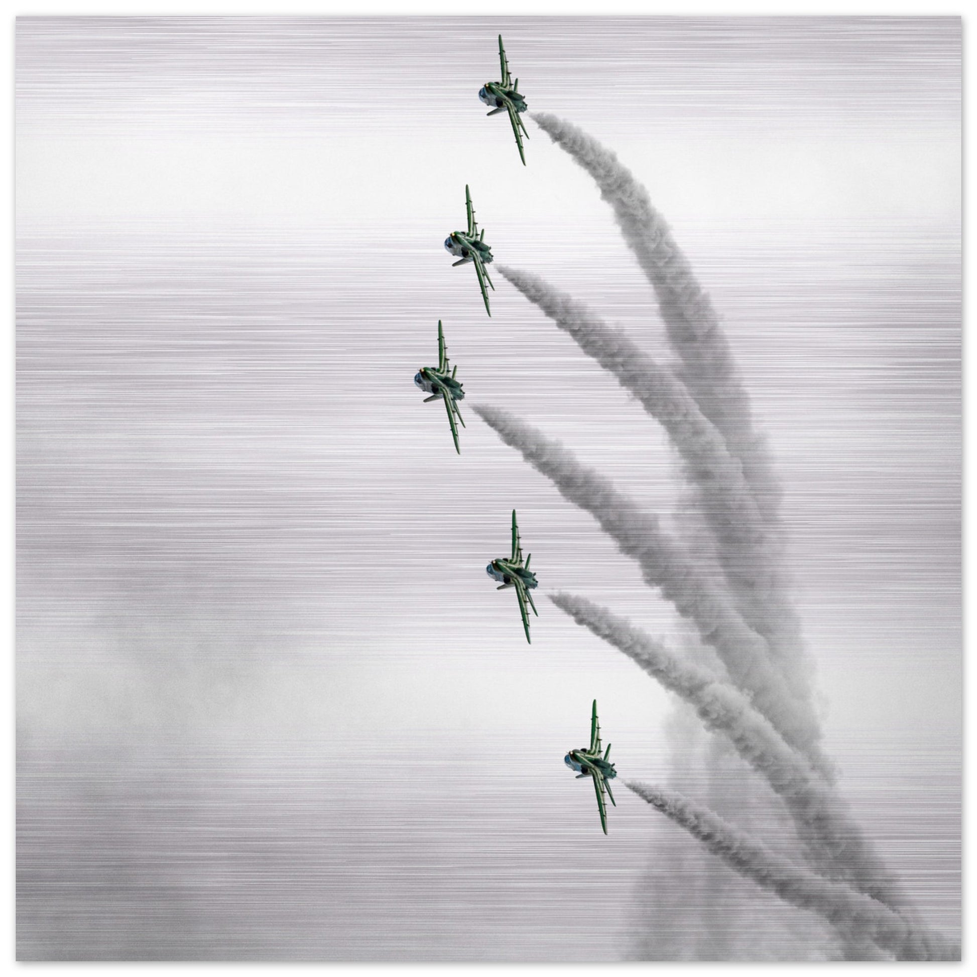 Royal Saudi Hawks Print – Stylish & Modern Brushed Aluminum Finish