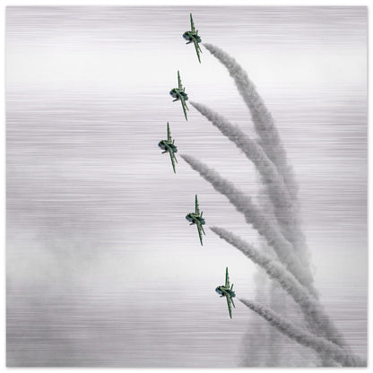 Royal Saudi Hawks Print – Stylish & Modern Brushed Aluminum Finish