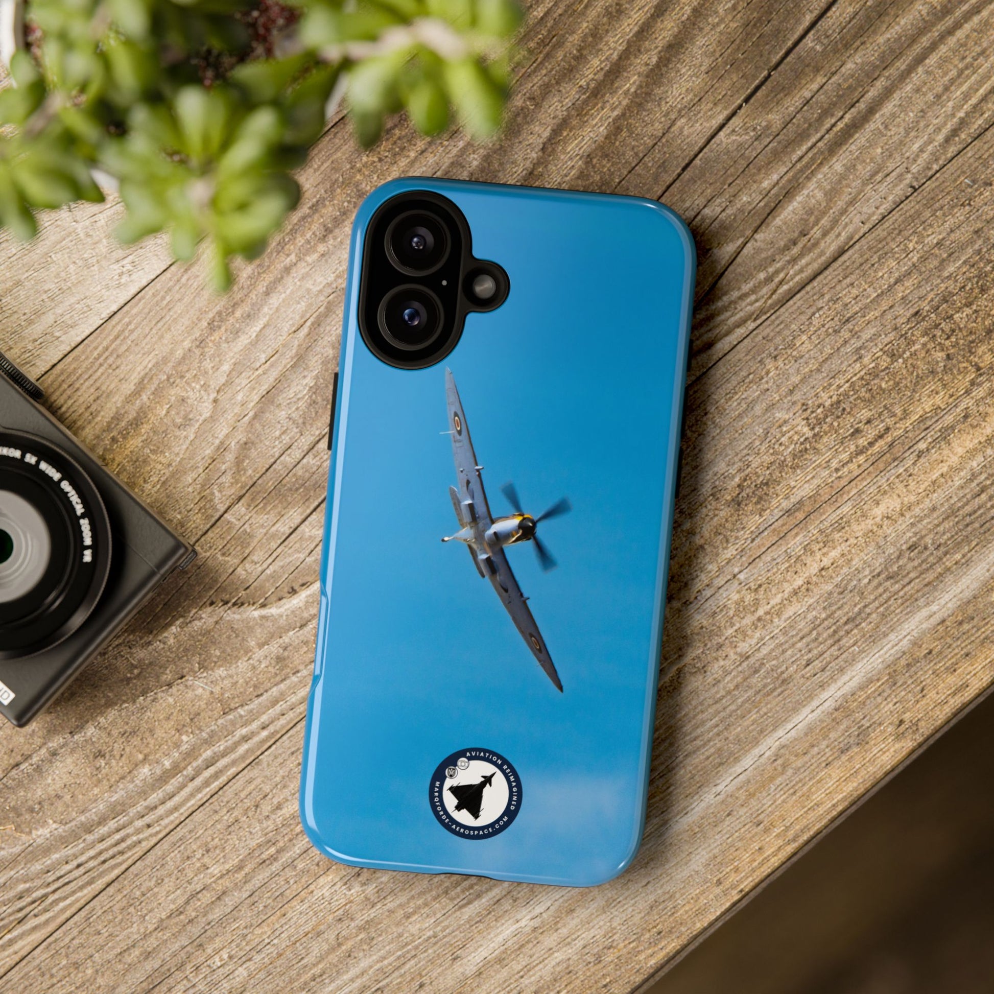 WWII Fighter Jet Takeoff – RAF Supermarine Spitfire iPhone Cover
