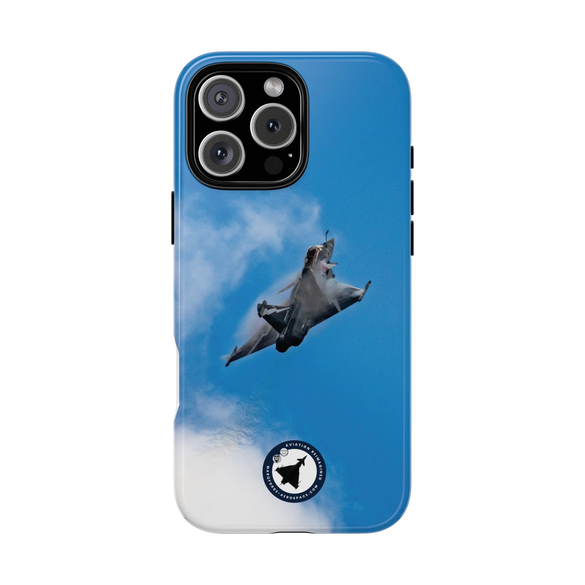 Tough iPhone Case Featuring Dassault Rafale in Aerial Performance