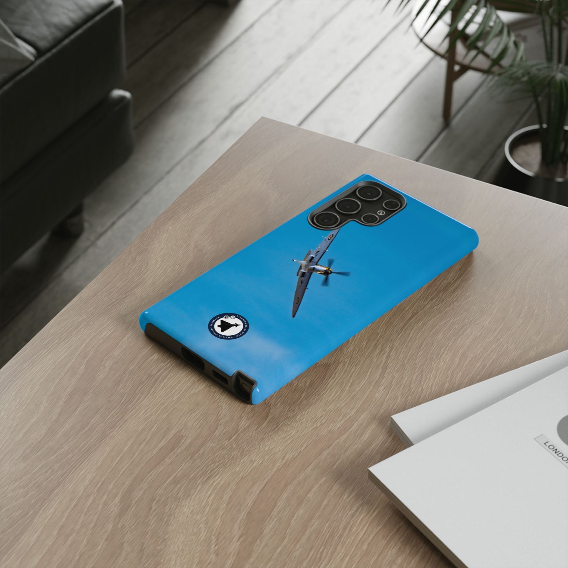 Close-Up of RAF Supermarine Spitfire Nose Art – Printed on Samsung Case