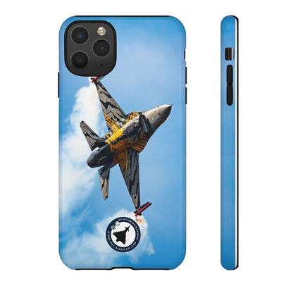 Premium Aviation iPhone Case with F-16 Viper Jet Artwork