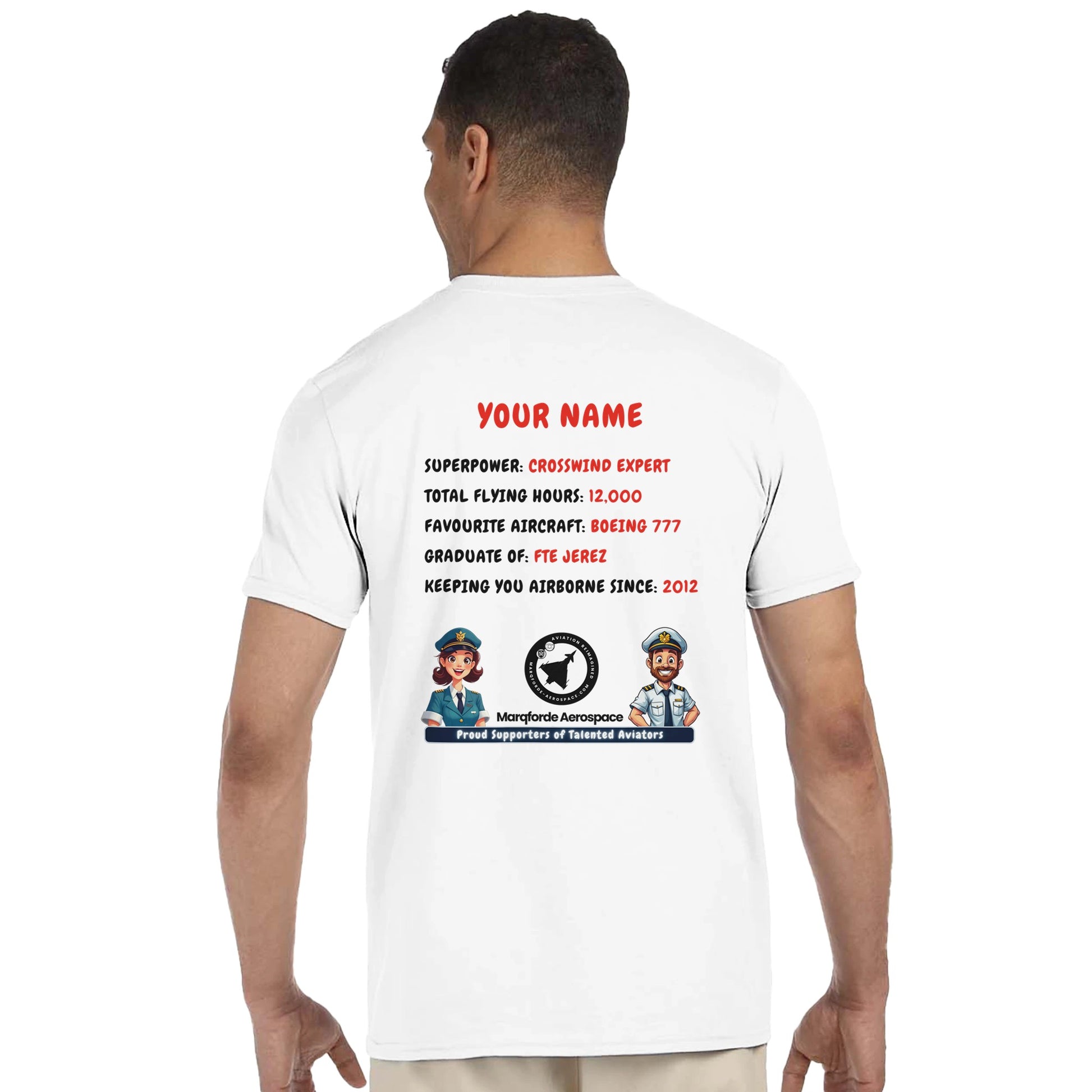 Aviation-Inspired Airline Pilot at Work T-Shirt for Men