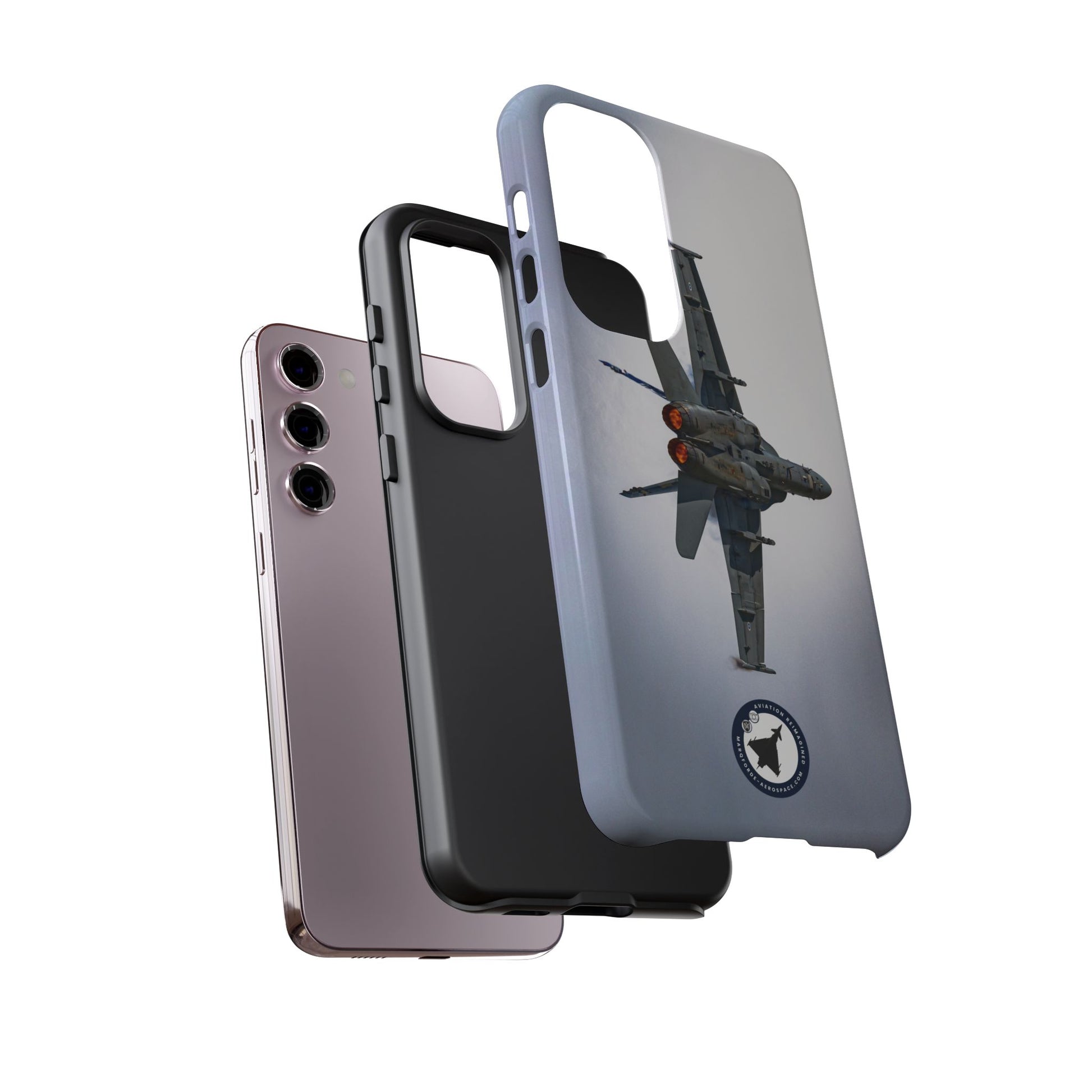 F-18 Hornet Air Combat Scene – High-Quality Samsung Phone Case