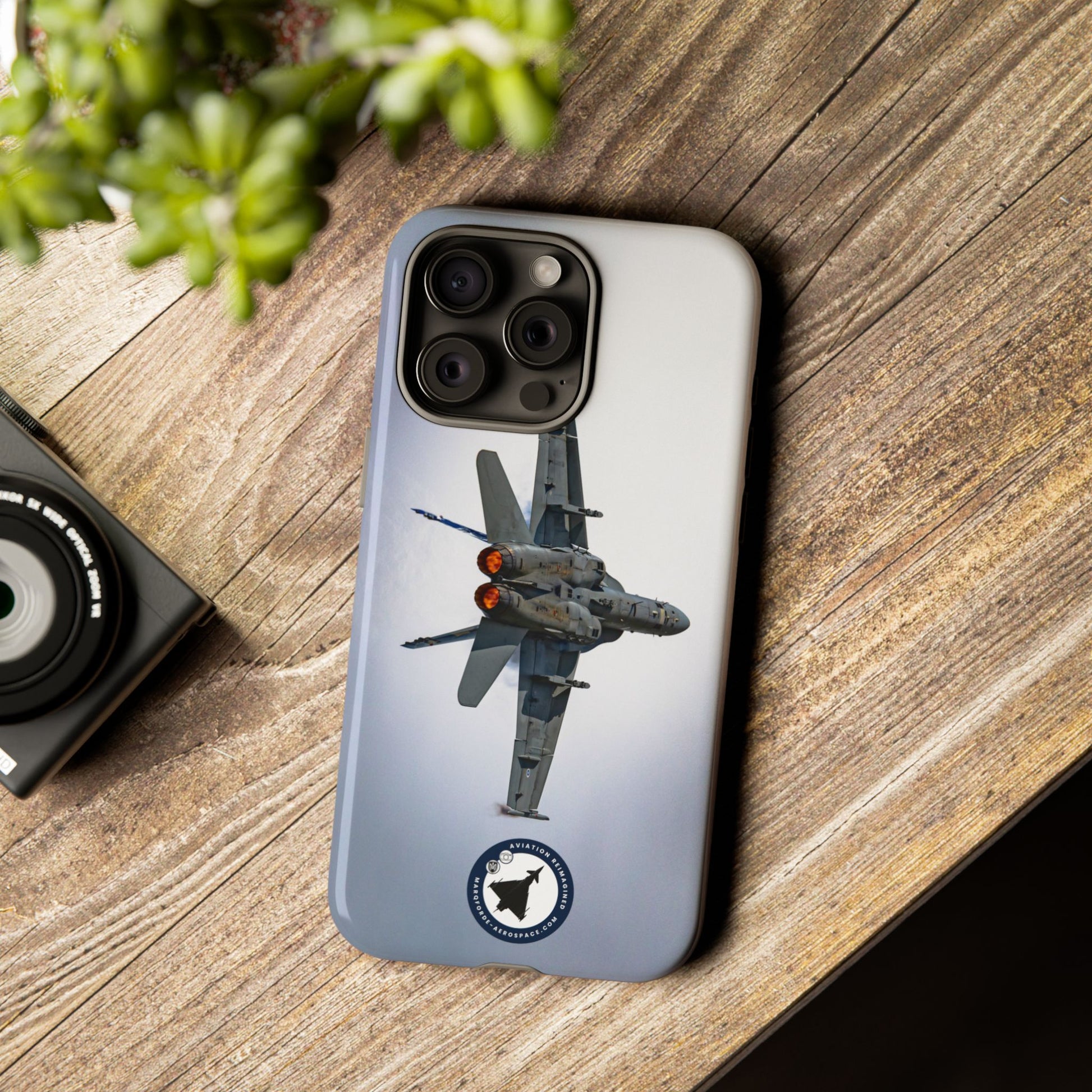 Finnish F-18 Hornet Barrel Roll Maneuver – Military Aviation iPhone Case