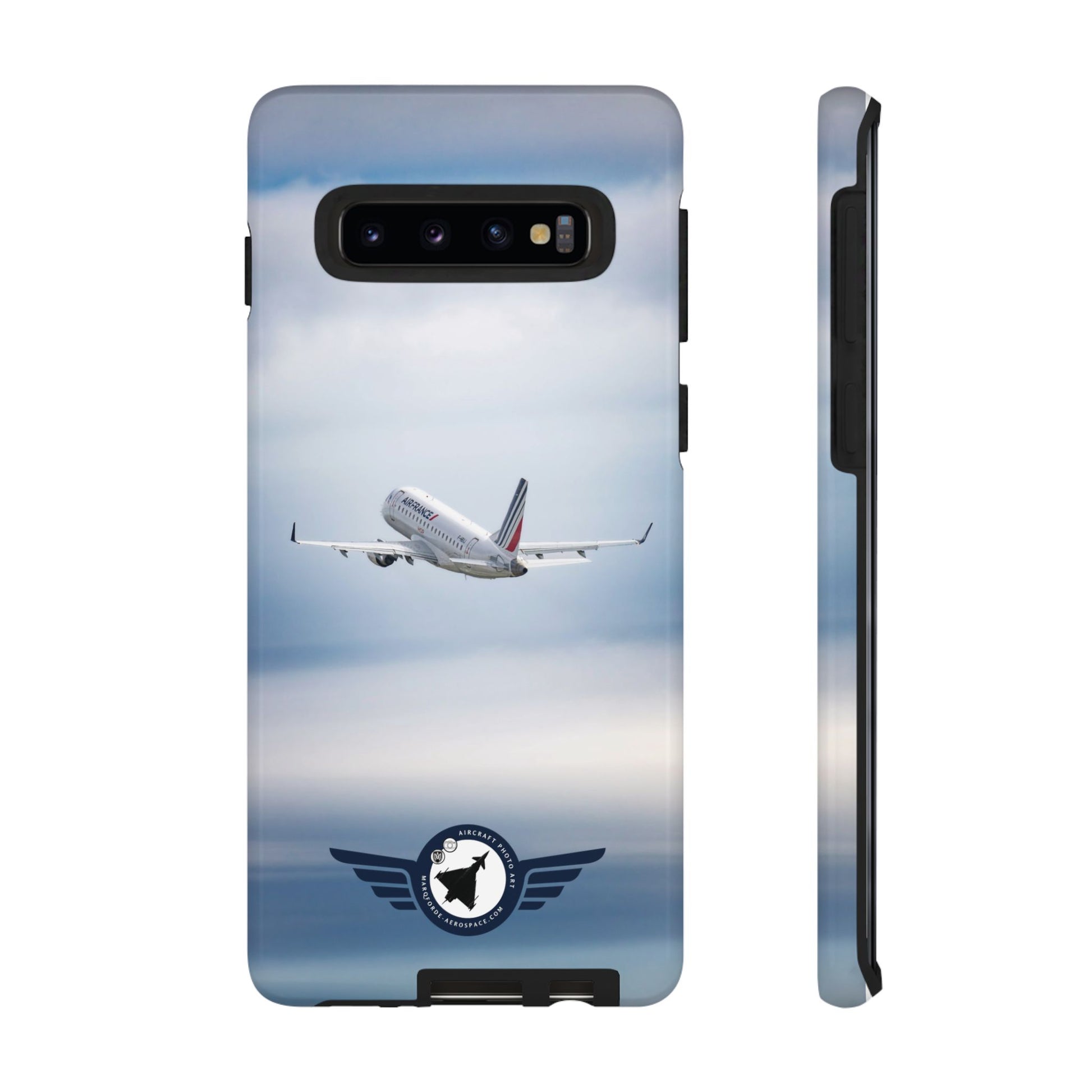 Premium Samsung Case Featuring Air France Aircraft in Flight
