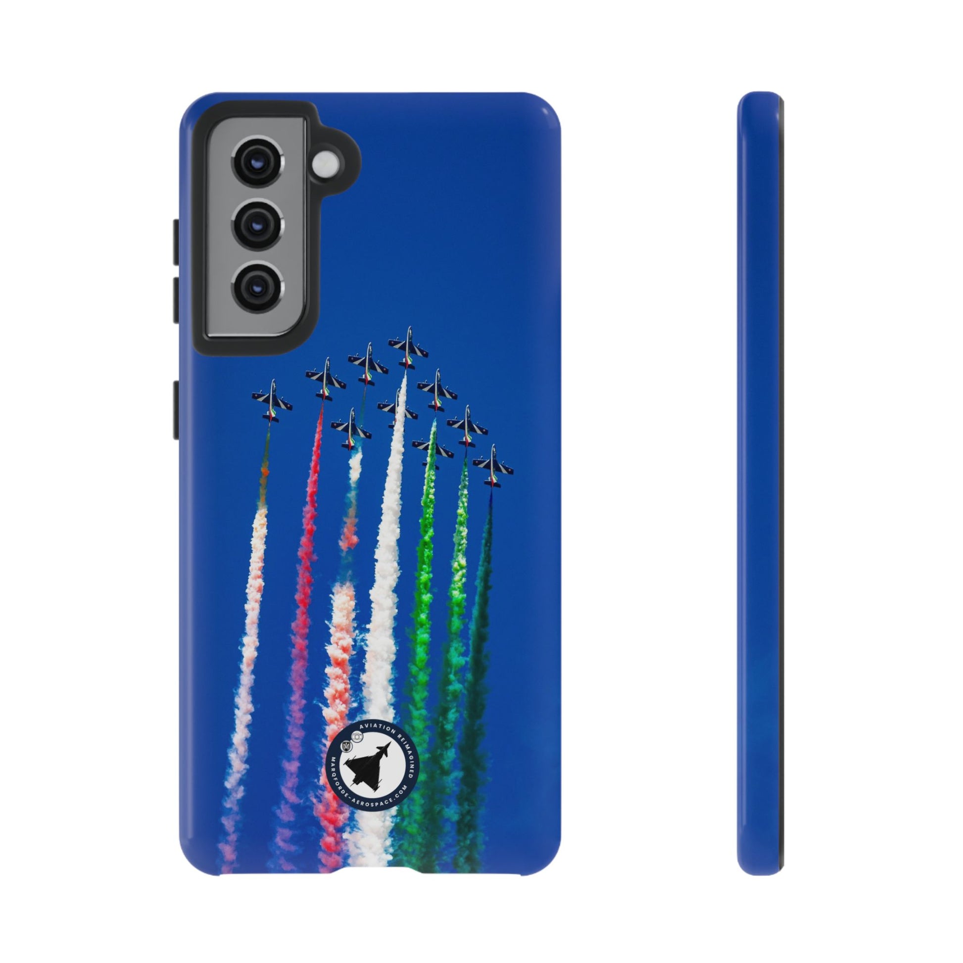 Close-Up of Frecce Tricolori Jets Artwork – Military Aerobatics Phone Case