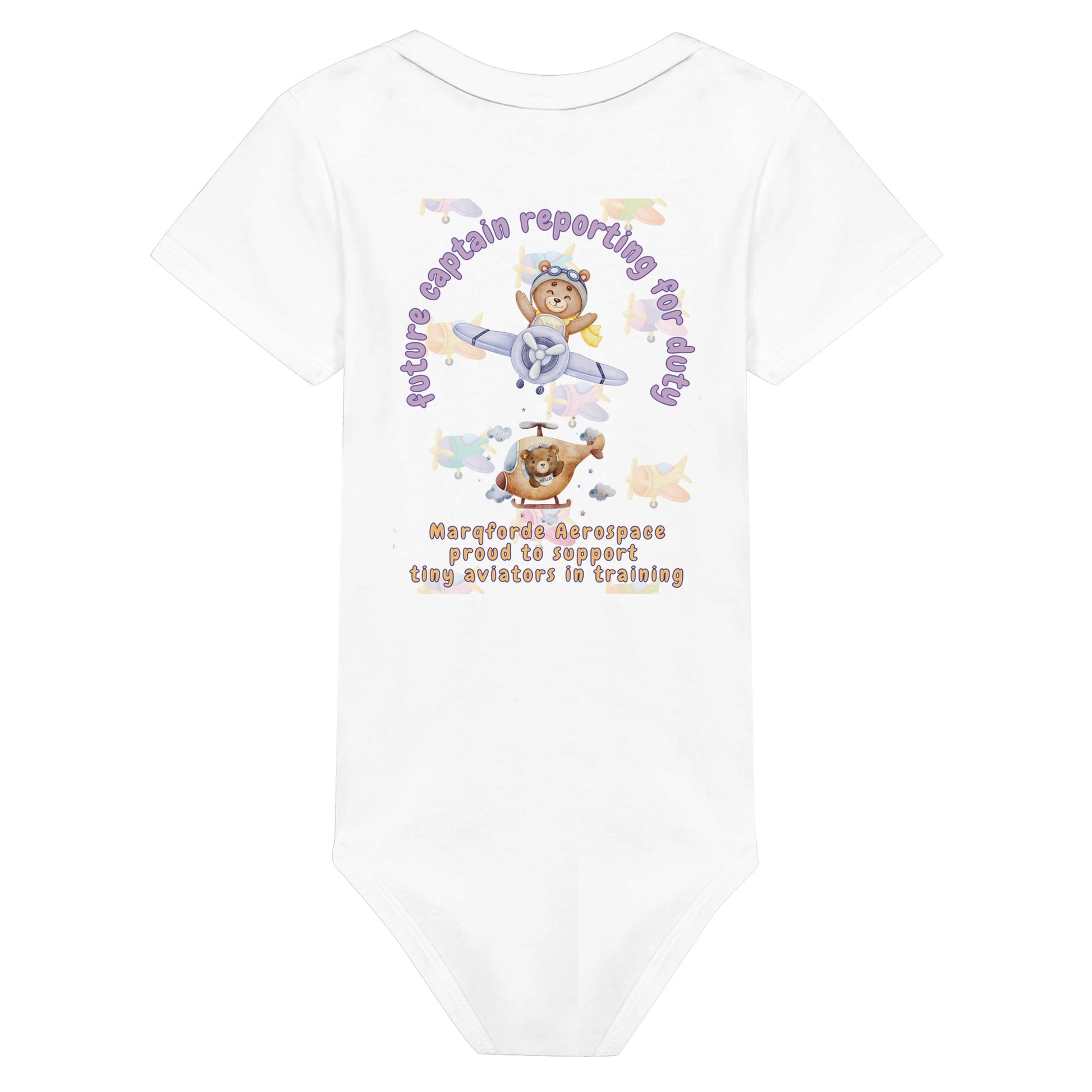 Close-Up of Junior Jetsetter Bodysuit – Soft & Stylish Design